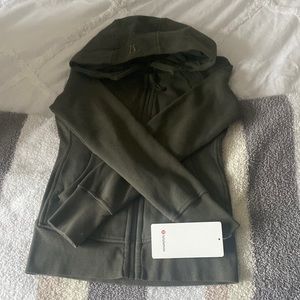 lululemon athletica Olive Green scuba hoodie